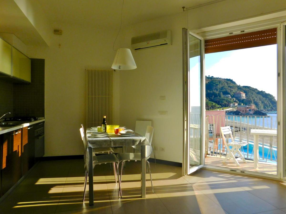 Trilocale Con Meravigliosa Vista Mare, Levanto Bagian luar foto
